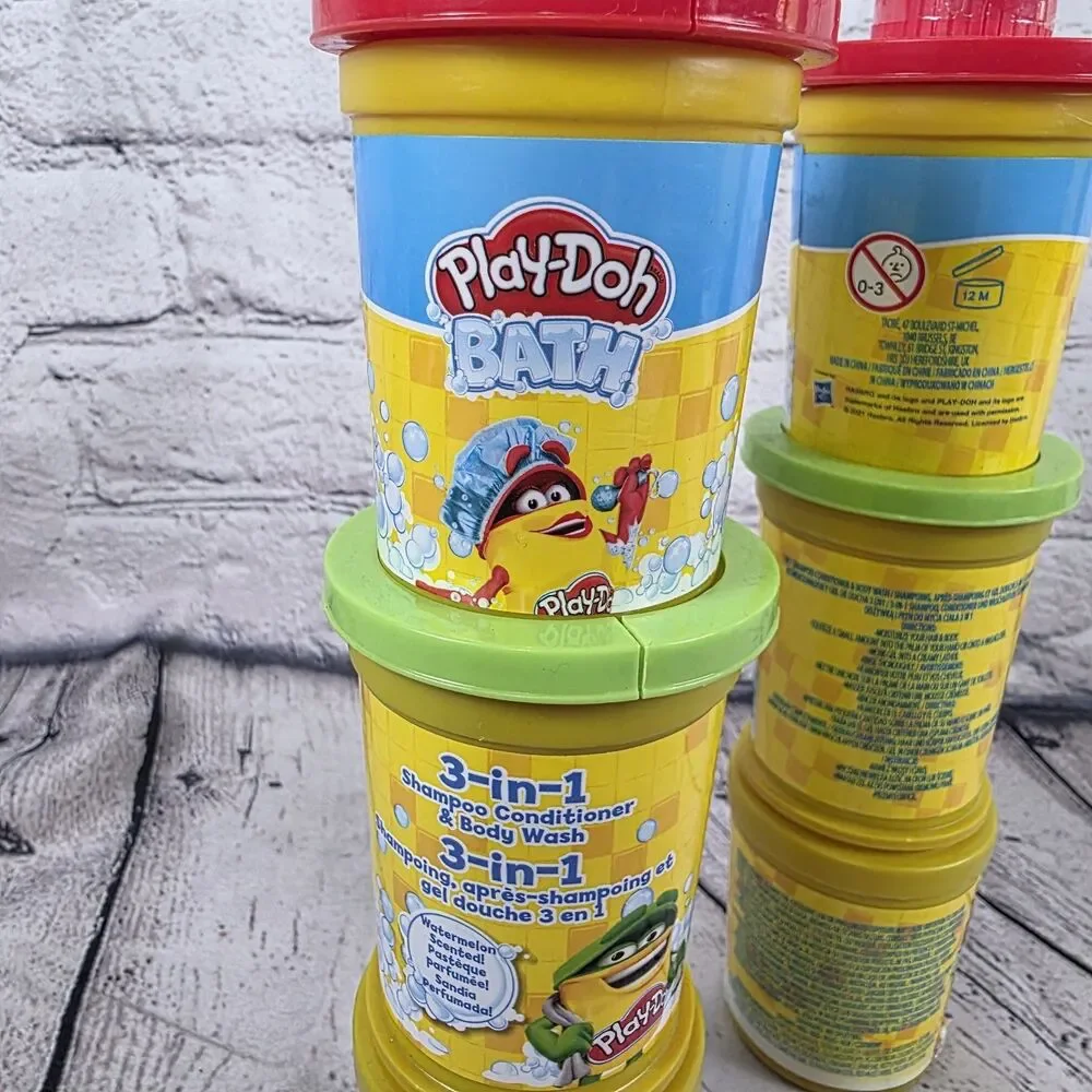 Play-Doh Bath Soap 3 in 1 Shampoo Conditioner & Body Wash 13.9 oz (2)